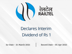 Railtel Corporation Declares Interim Dividend of Rs 1