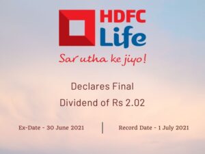 HDFC Life Insurance Company Declares Final Dividend of Rs 2.02