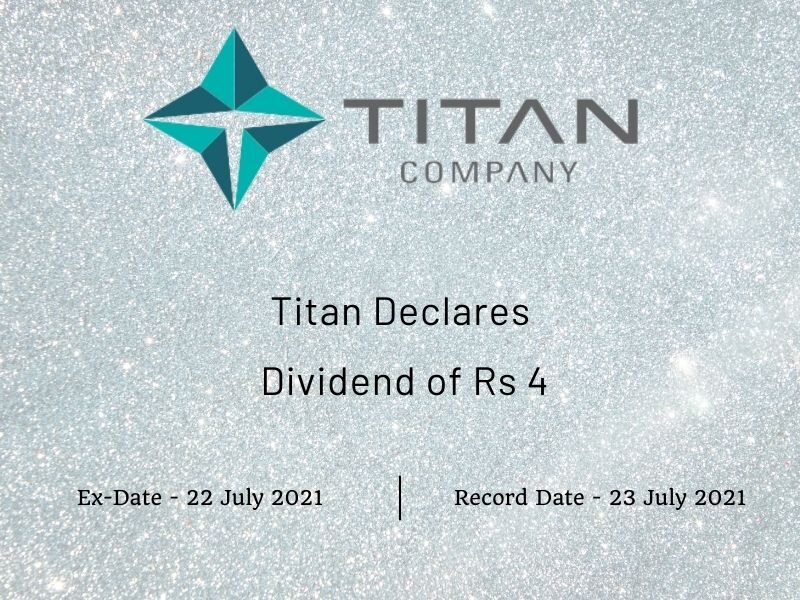 Titan Company Ltd Declares Rs 4 Dividend & Record Date (2021)