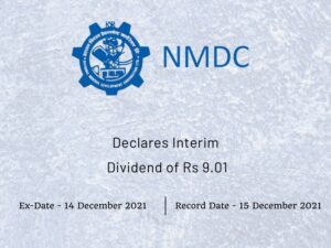 NMDC Ltd Declares Rs 9.01 Interim Dividend for FY21-22