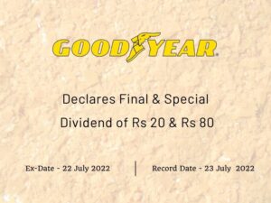 Goodyear India Ltd Declares Rs 20 Final Dividend for FY22