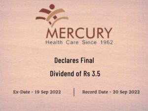 Mercury Laboratories Ltd Declares Rs 3.5 Final Dividend for FY22