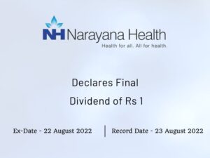 Narayana Hrudayalaya Ltd Declares Rs 1 Final Dividend for FY22