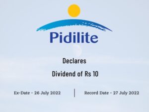 Pidilite Industries Ltd Declares Rs 10 Dividend for FY22