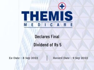 Themis Medicare Ltd Declares Rs 5 Final Dividend for FY22