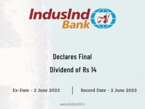IndusInd Bank Ltd Declares Rs 14 Final Dividend for FY 2022-23